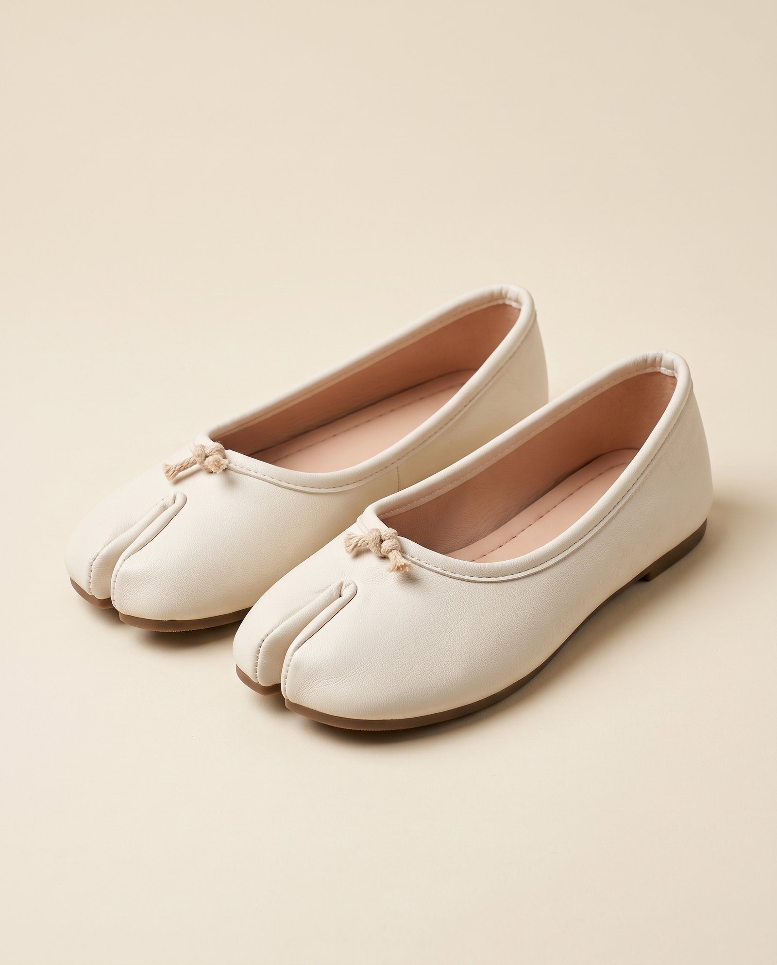 Ballerines Tabi écrues - Bout fendu